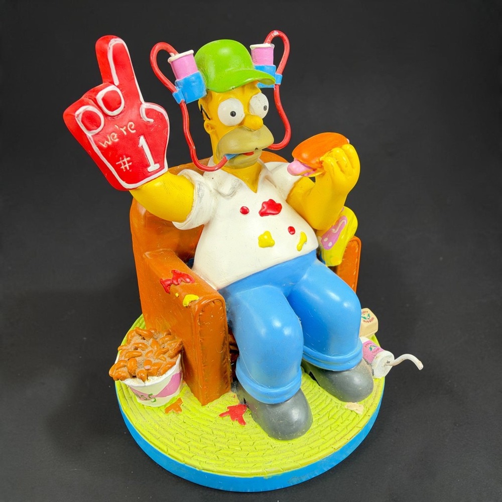 The Simpsons Game Day Homer Sculpture At Home Collection 2003 #1143 4" Figurine